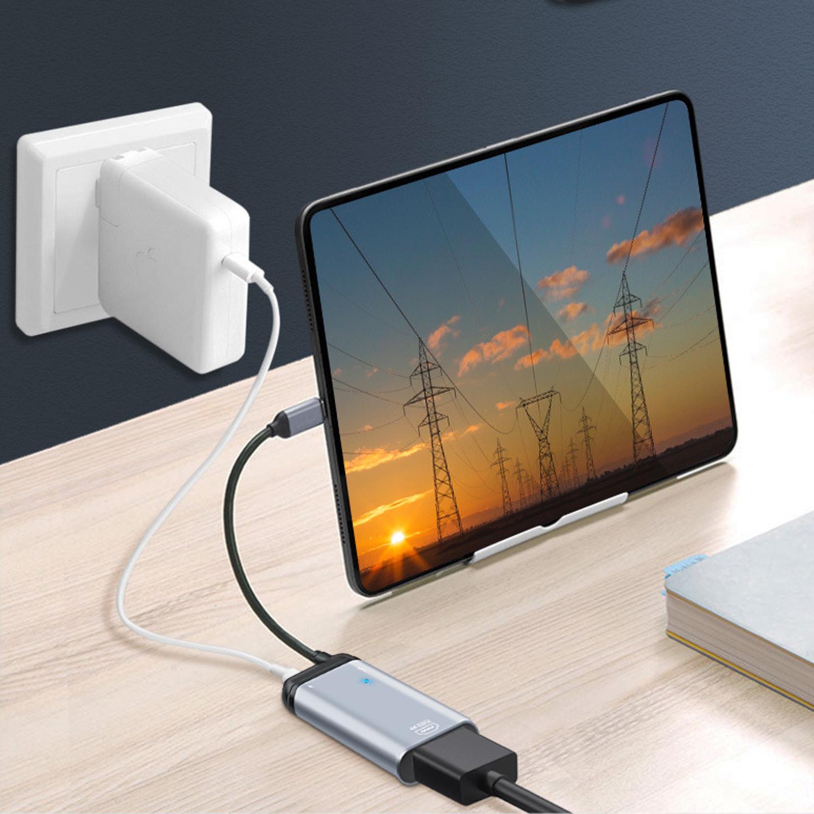 Portable 4 in 1 4K Cable USB 2.0 Type C to HDMI Adapter Mini Hub VGA DP for Pro HDMI to USB C Adapter