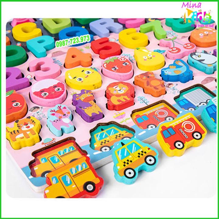 Đồ Chơi Bảng Chữ Cái Câu Cá Xếp Hình Montessori Đa Năng - Được Tùy Chọn Phân Loại
