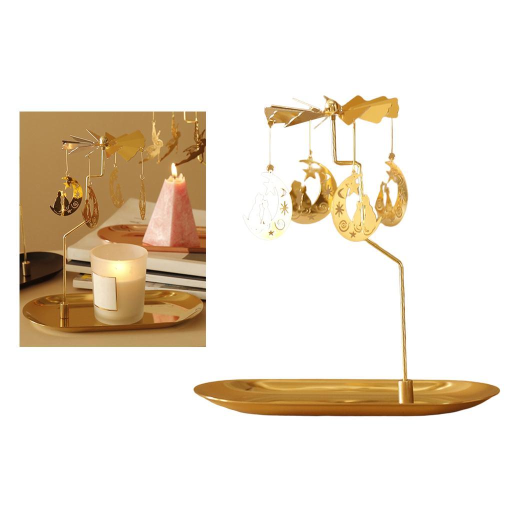 3pcs Candle Holder Rotating Tea Light Holder Stand Decor