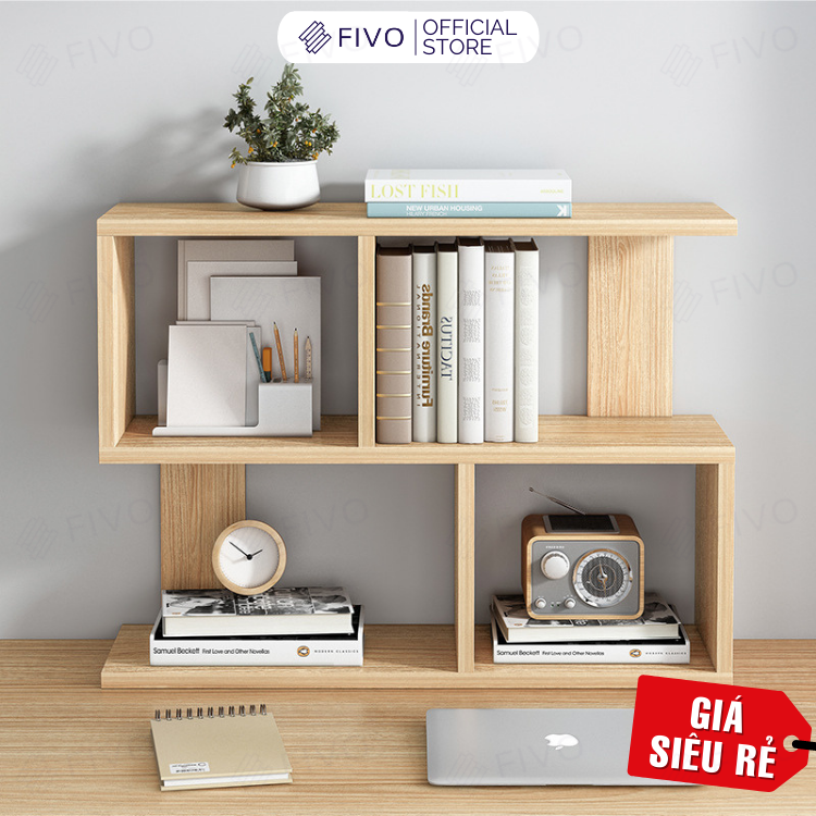 Kệ Sách Để Bàn Gỗ MDF FIVO FB20 Thích Hợp Cho Bàn Học Dễ Lắp Ráp (60 x 20 x 60 cm)- Hàng Chính Hãng