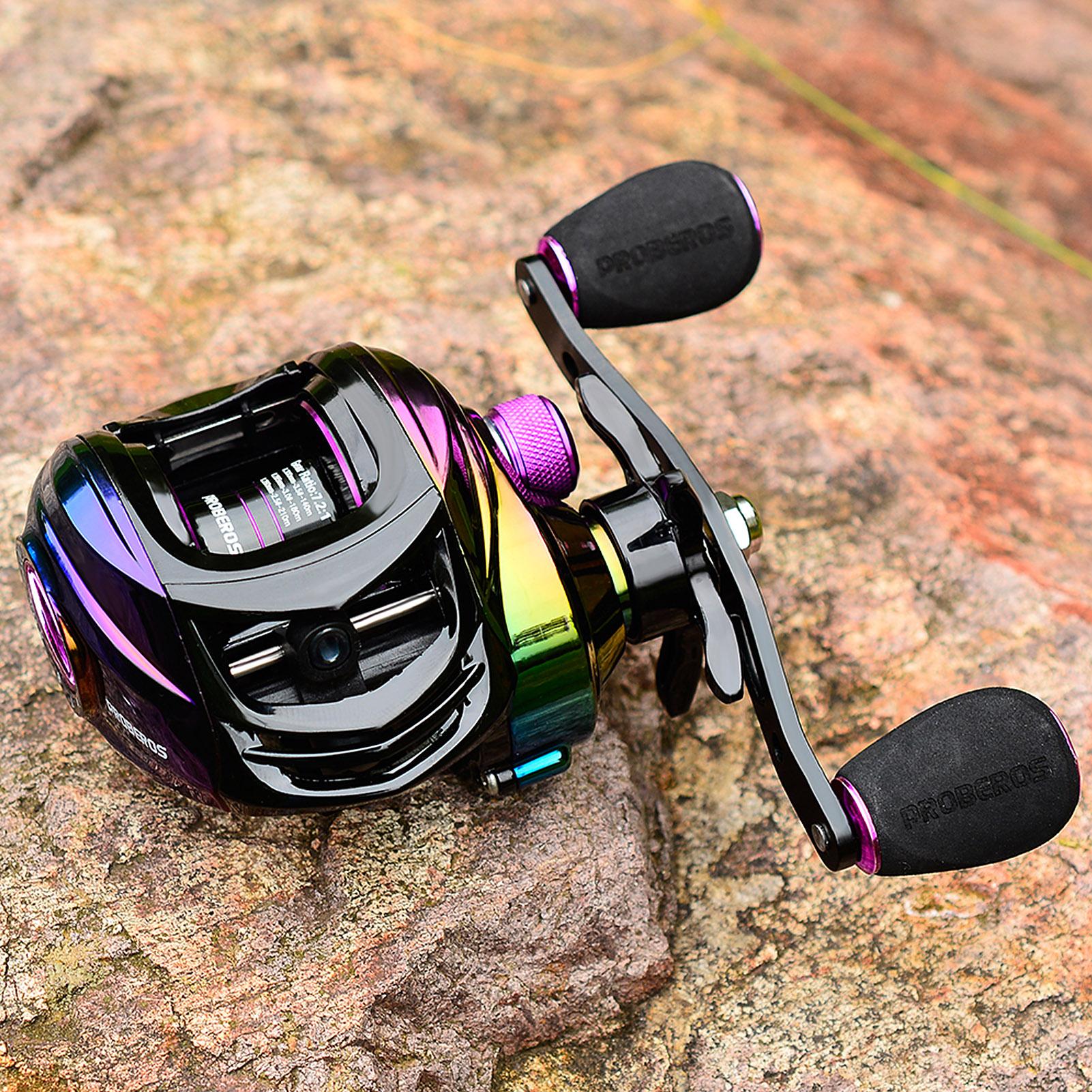 Trục xoay cần câu cá Proberos DW130 9+1 BB Vòng bi Baitcast Reel Tốc độ cao 7.2: 1