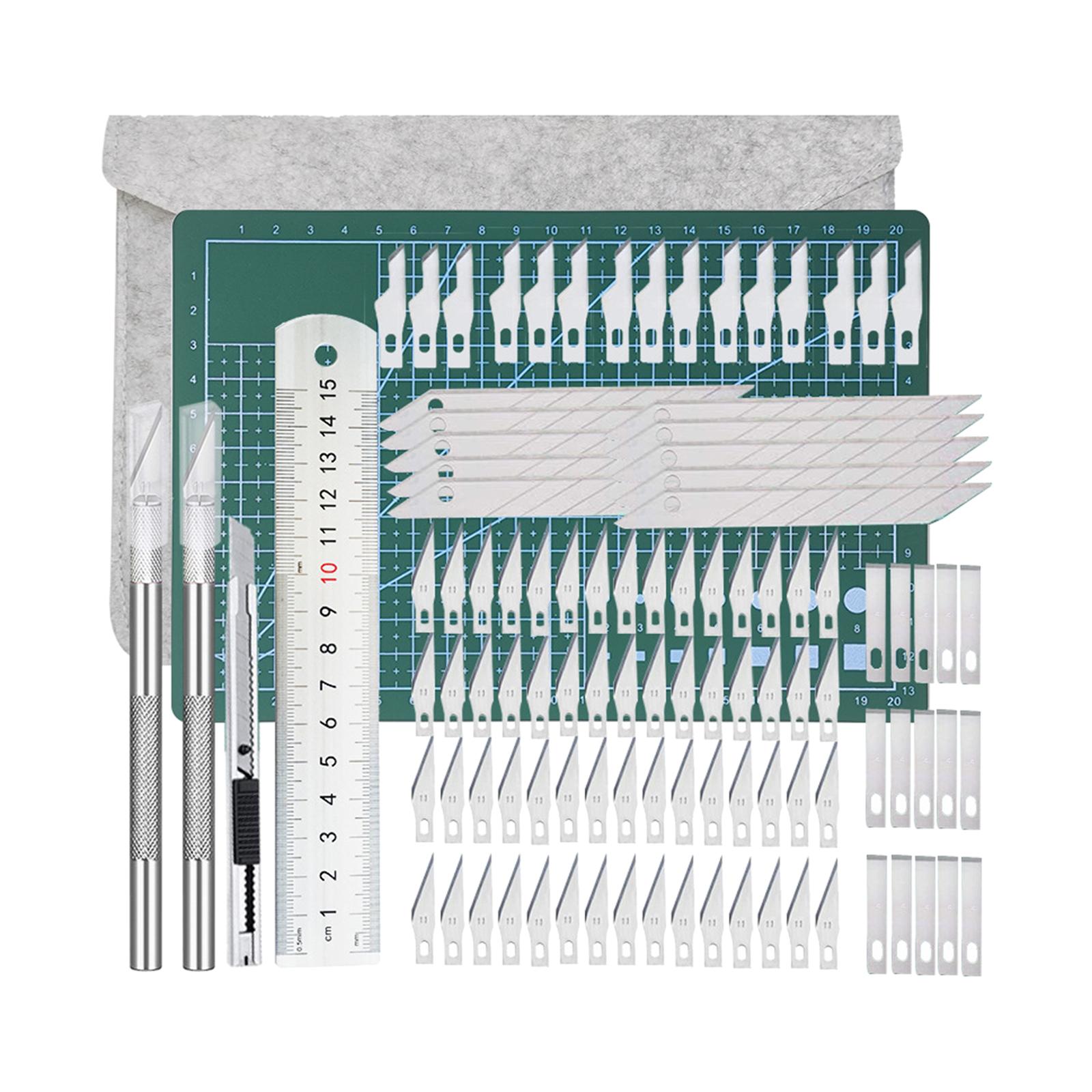 110Pcs Carving Craft Hobby Knife Kit Blade For DIY Stamp Sculpture Art Tool