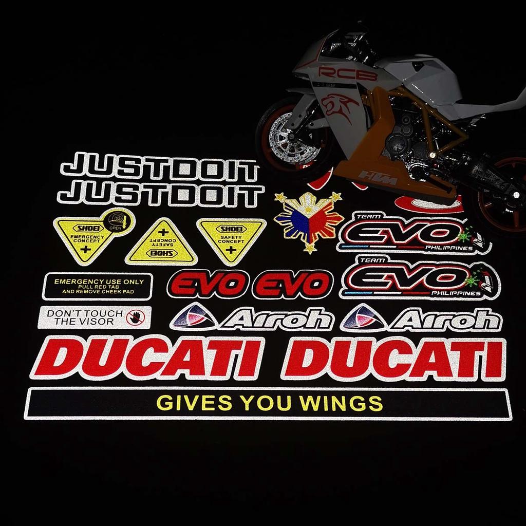 Phản chiếu Xe máy Nhãn dán EVO Chất lượng cao Xe đạp Xe ô tô Decal Vinyl