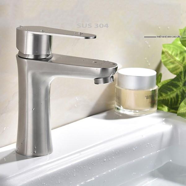 Vòi lavabo nóng lạnh INOX 304 cao cấp