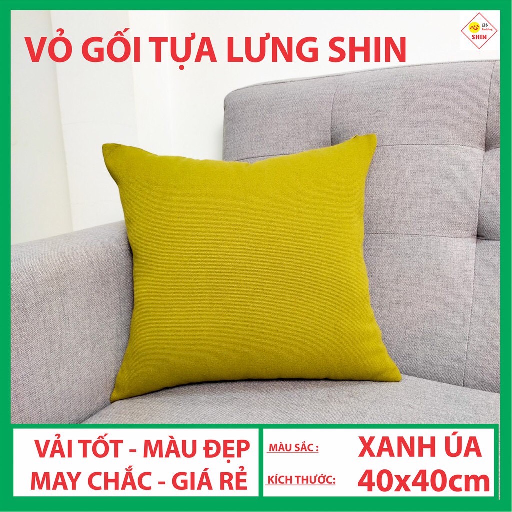 Vỏ gối tựa trang trí nhà cửa sofa 40x40cm màu xám