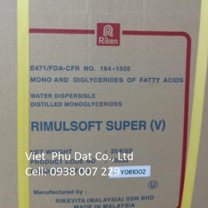 Chất Nhũ Hóa Ổn Định Cấu Trúc Thực Phẩm Rimulsoft Super V Túi 1 kg. Hàng Công Ty Có Sẵn Giao Ngay