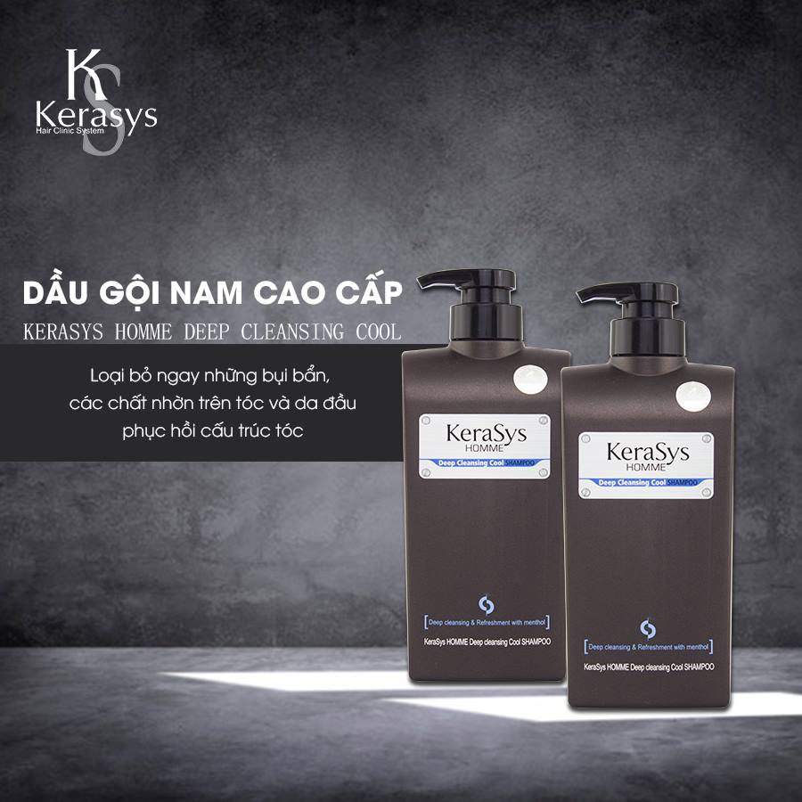 Dầu Gội Nam Kerasys Homme Deep Cleansing Cool Shampoo (550ml)