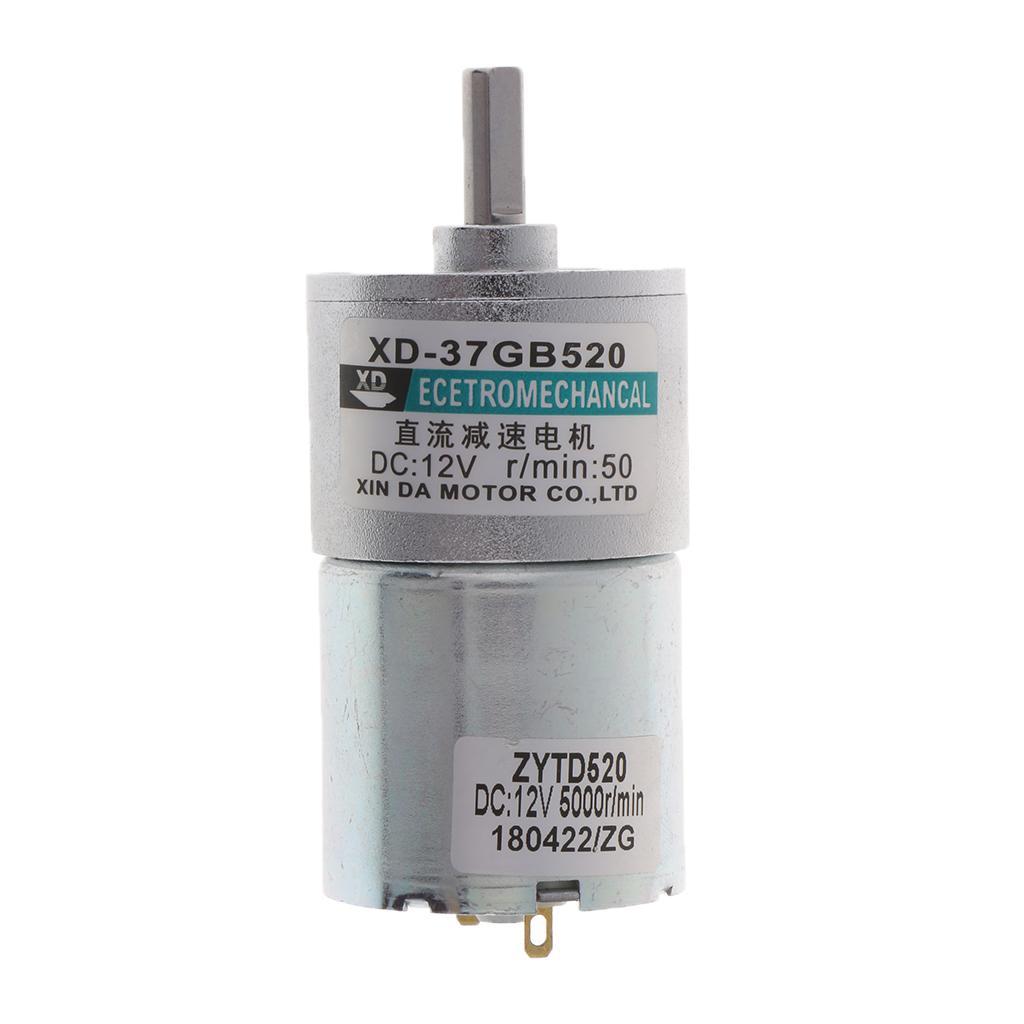 XD-37GB520 DC12V 10W 50RPM Micro Gear Motor High Adjustable Speed