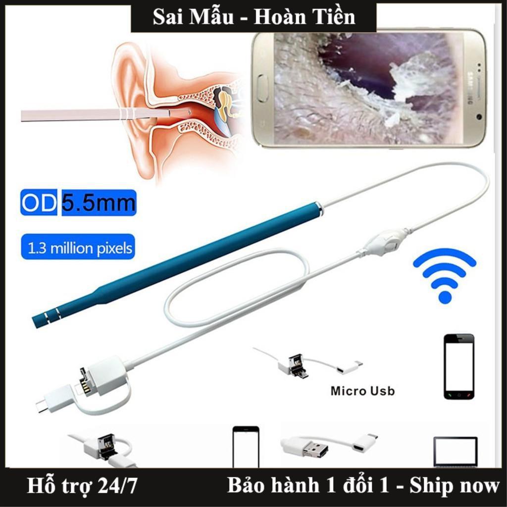 Camera nội soi y tế, Camera nội soi tai, mũi, họng - Máy lấy ráy tai HD Visual Earwas Clean Tool cho hình ảnh sắc nét, s