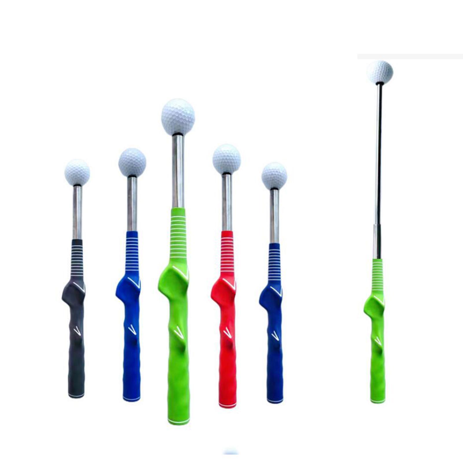 Golf Swing Trainer Aid Training Aid Position Guide Telescopic Warm up Rod Golf Practice for Exercise, Chipping, Unisex, Beginner, Indoor Outdoor