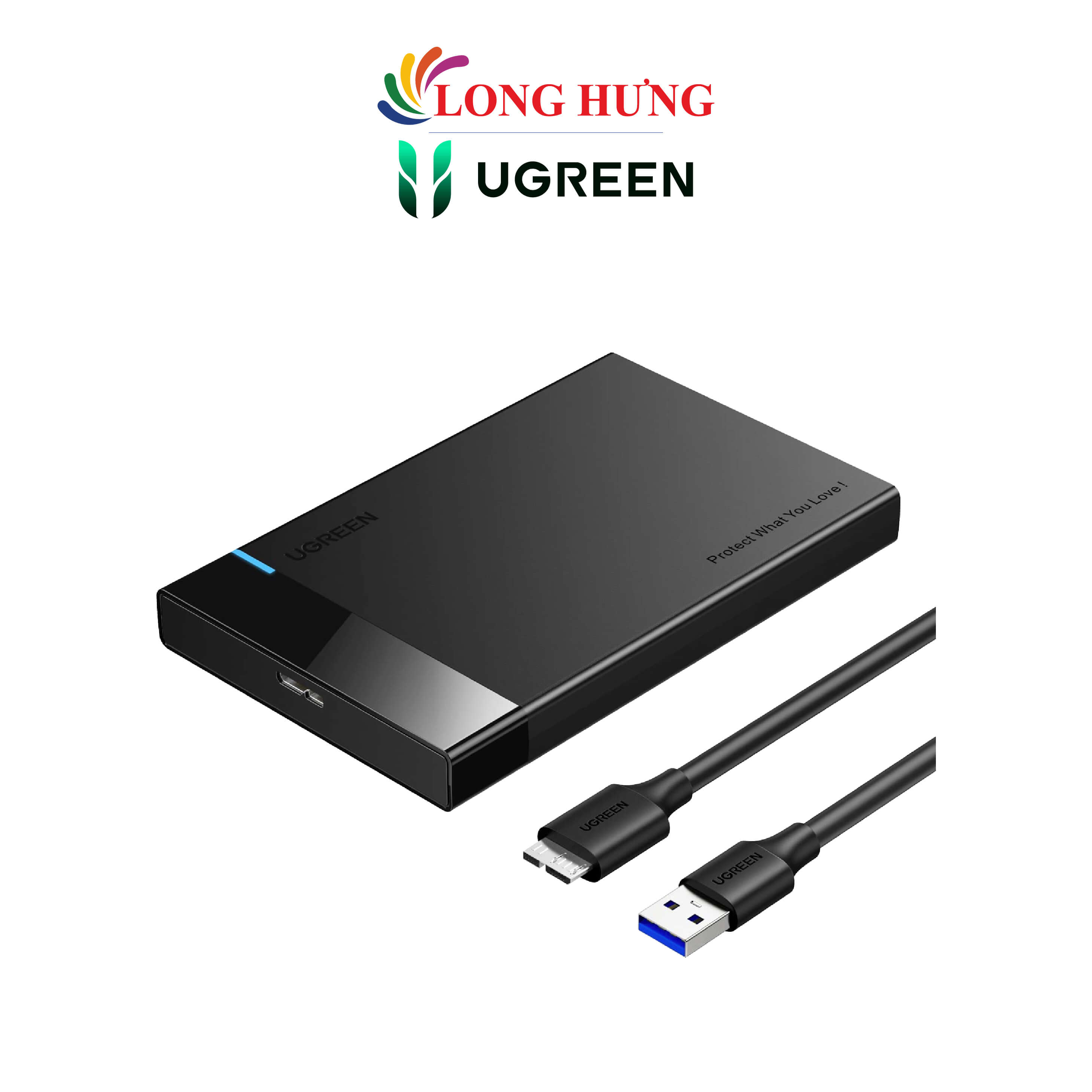 Hộp đựng ổ cứng nhựa Ugreen 2.5 inch USB 3.0 HDD Enclosure US221 - Hàng chính hãng