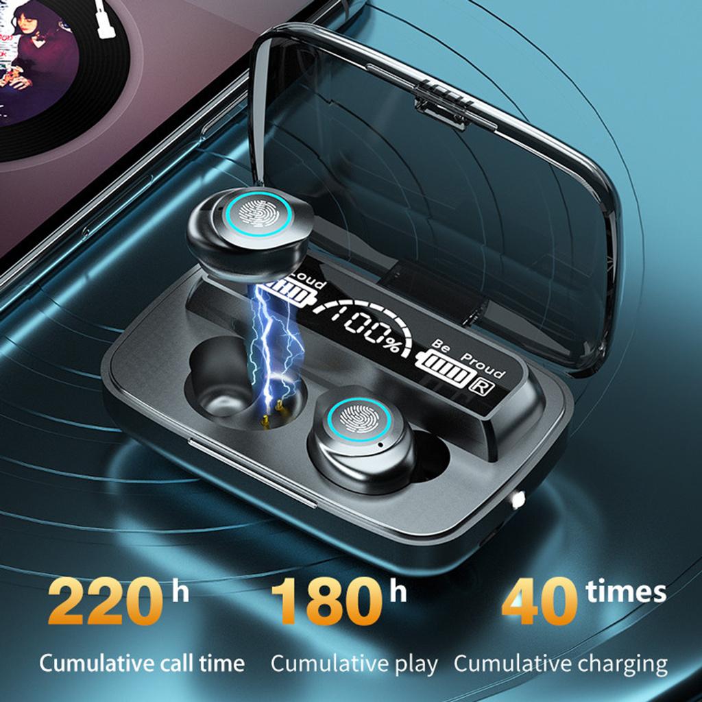 Cặp Tai Nghe Bluetooth 5.0 Không Dây Chống Nước Có Chức Năng Điều Khiển Cảm Ứng Tiện Dụng