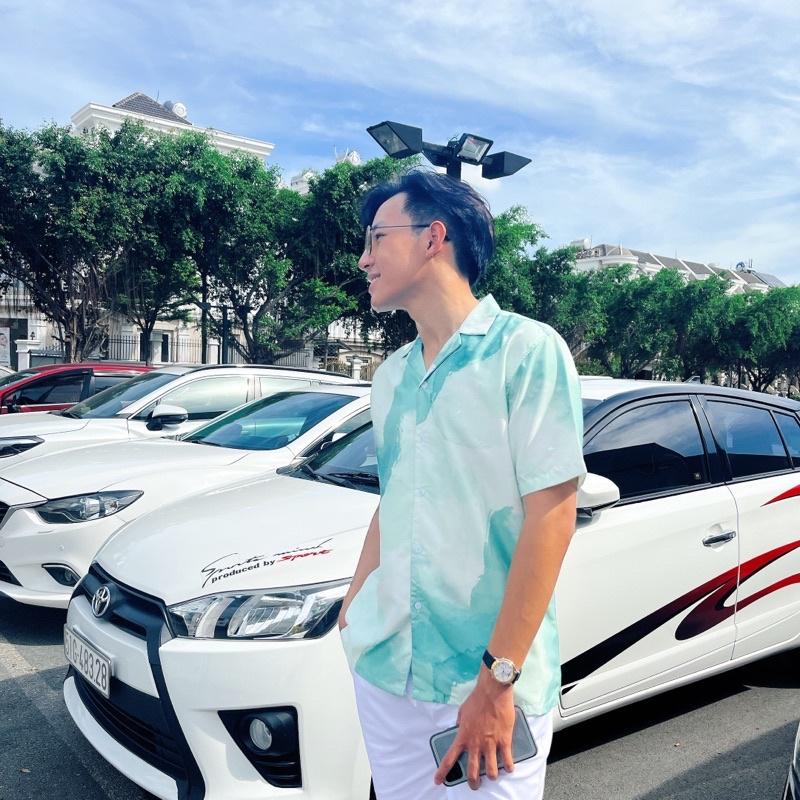 Áo Sơ Mi Nam Nữ Unisex tay ngắn Họa Tiết Loang Màu , chất Lụa Gân dày đẹp, hàng Thiết Kế Mr.Smile 99 Shop