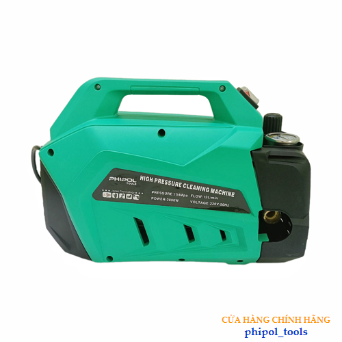 Máy rửa xe công suất 2800W PHIPOL TOOLS QXJ09 lõi đồng có chỉnh áp kèm nhiều phụ kiện - Hàng Chính Hãng