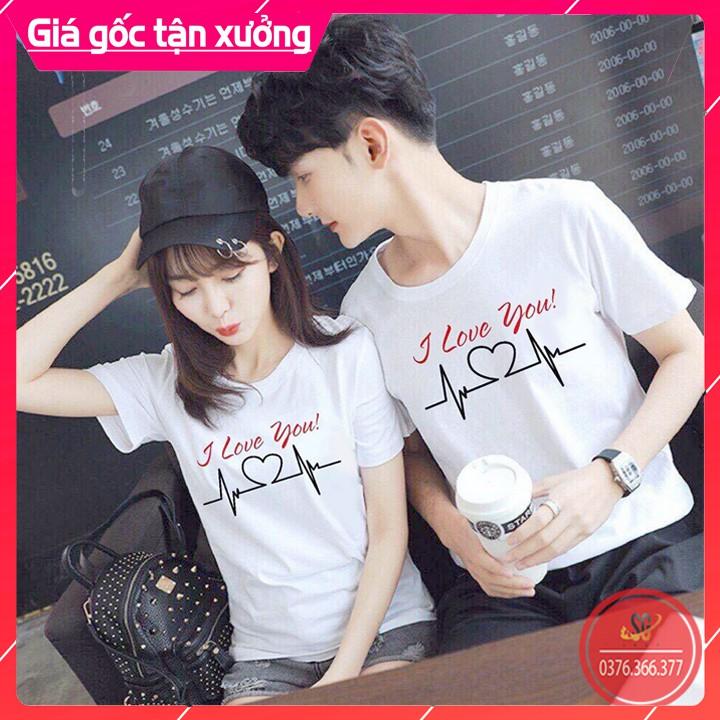 Áo Thun Cặp I Love You - Đủ Size AC107T