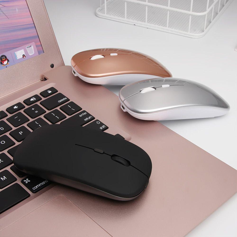Chuột không dây bluetooth siêu mỏng nhiều màu sắc sạc USB cho PC Laptop