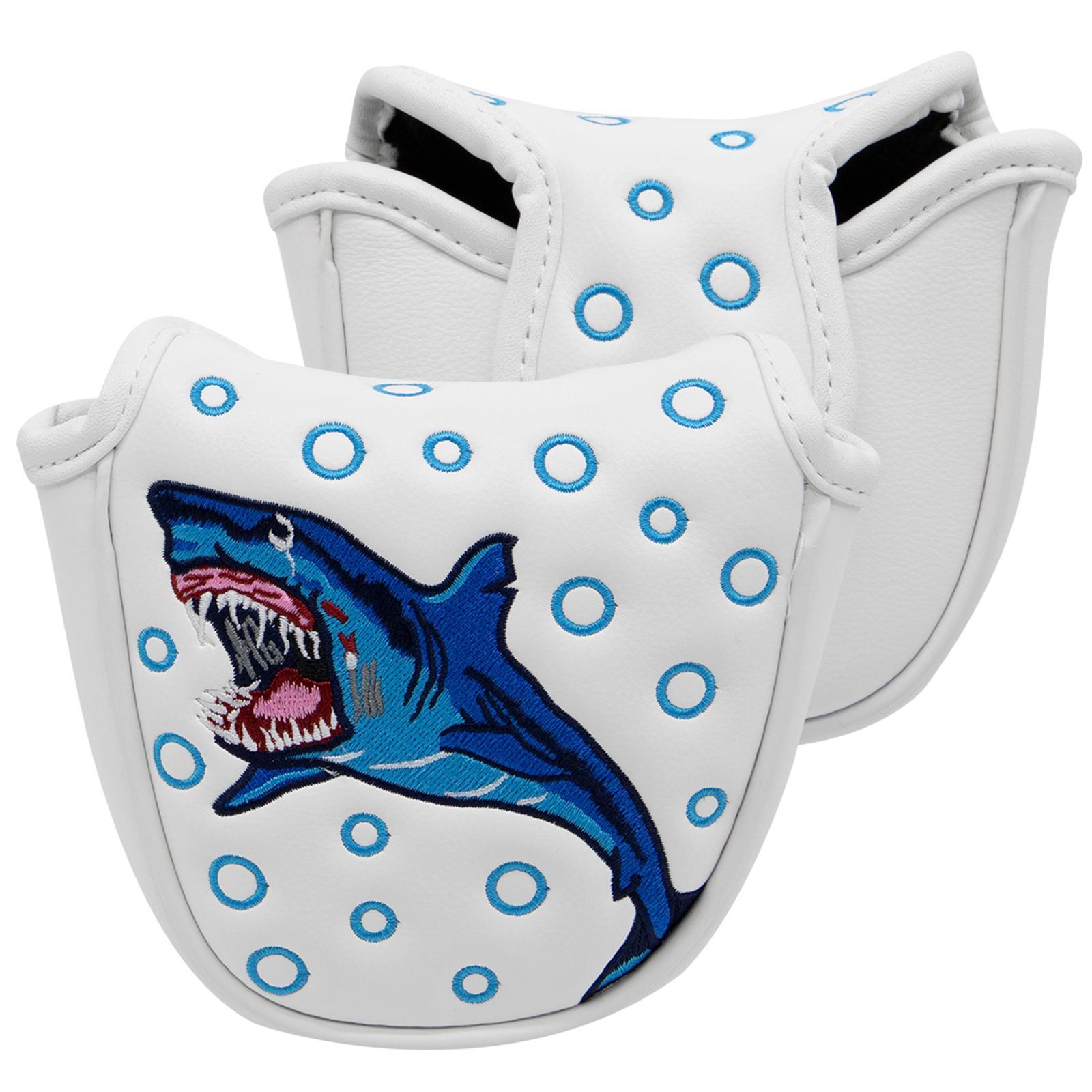 Golf Putter Cover, Mallet Putter Headcovers, Leather Golf Putter White