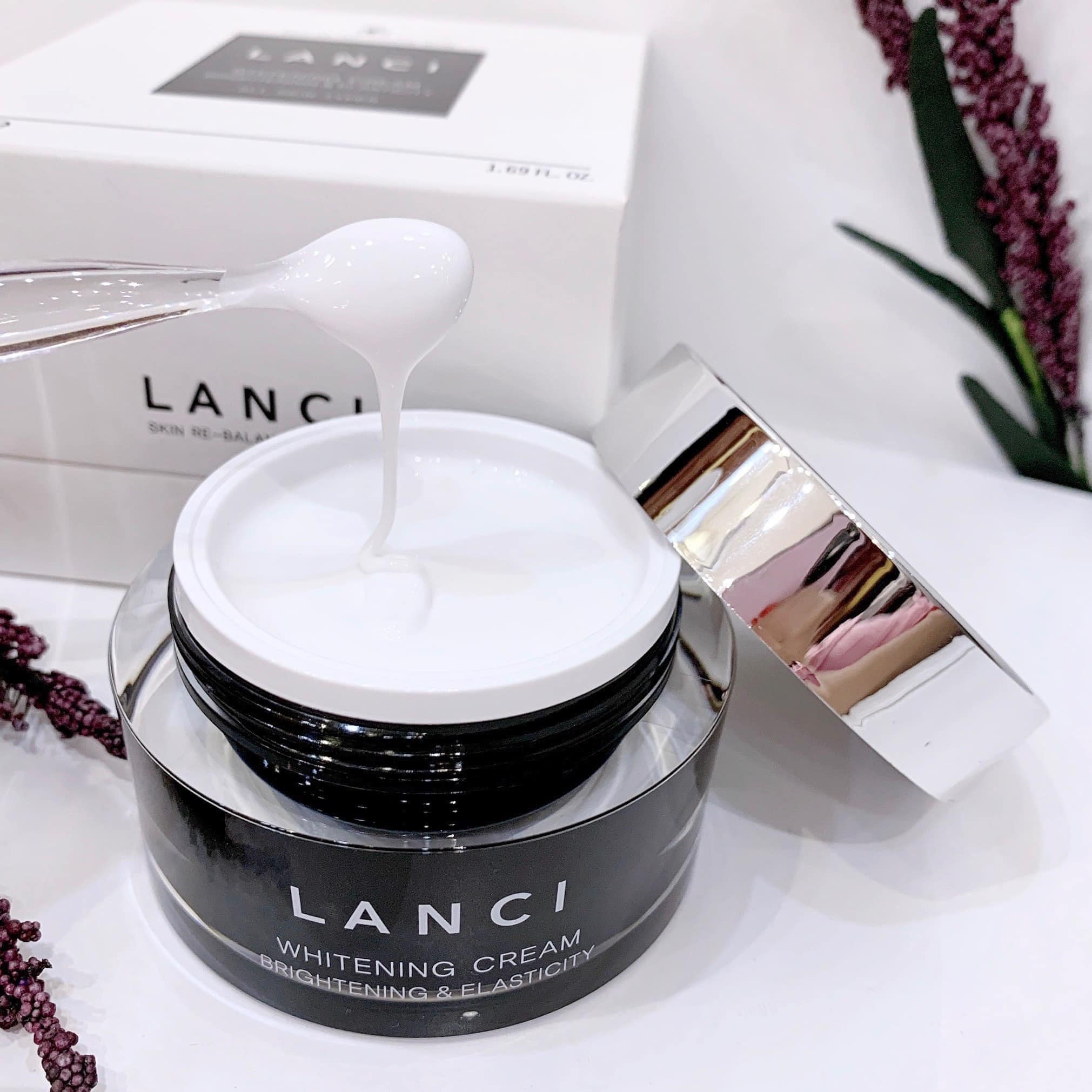 Kem dưỡng trắng da ban ngày Lanci Whitening Cream Hàn Quốc 50ml hỗ trợ giảm nếp nhăn đốm sạm nám