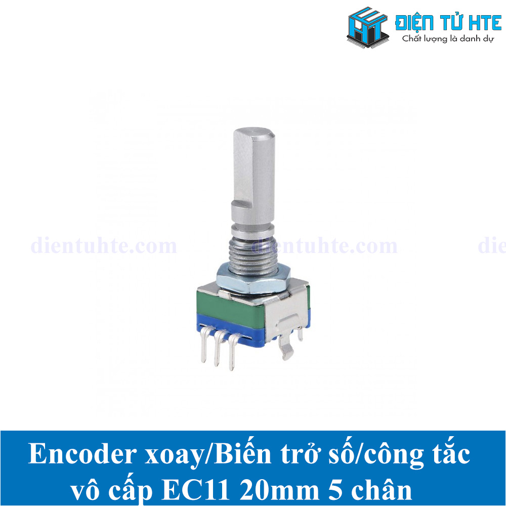 Encoder xoay/Biến trở số/công tắc vô cấp EC11 EC11I 5 chân dài 20mm