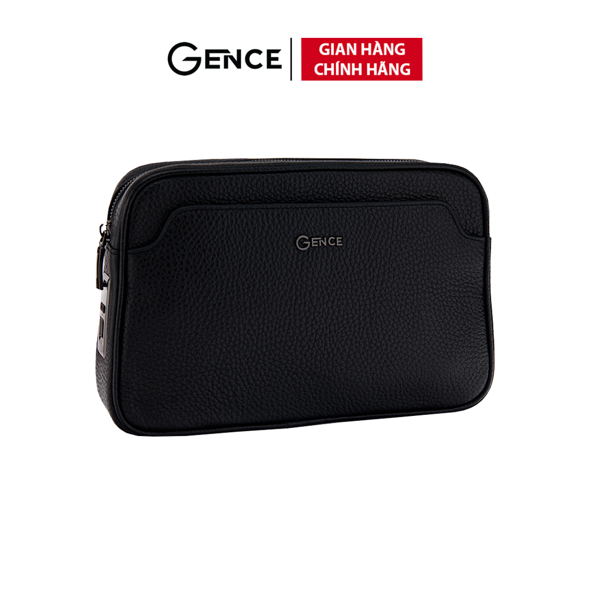 Clutch Nam Ví Cầm Tay Công Sở GENCE RB04 Chất Liệu Da Bò Cao Cấp Màu Đen
