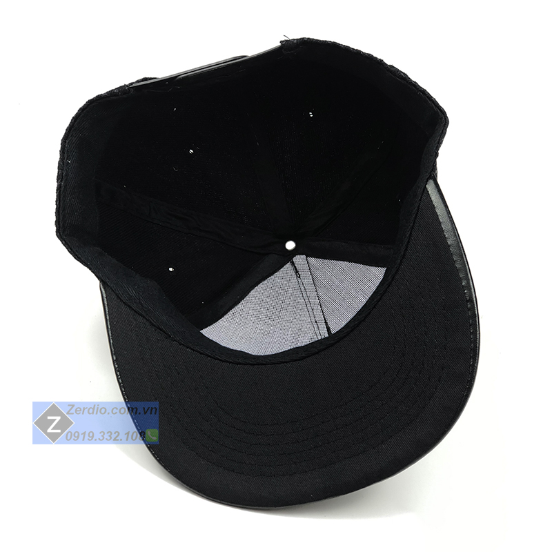 Mũ snapback họa tiết hợp kim cực chất, 2 màu đen, đỏ cho cả nam và nữ