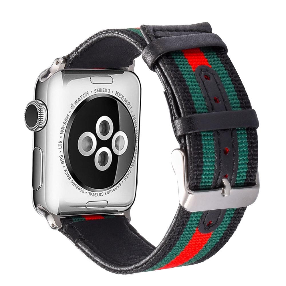 Dây đeo bằng sợi nylon dành cho đồng hồ thông minh Apple Watch Series 1 2 3 4 5 6 SE 7 38mm 40mm 42mm 44mm 41mm 45mm
