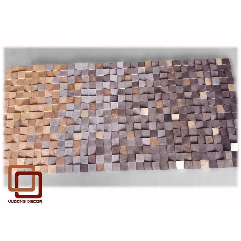 Tranh gỗ trang trí 3D tone PASTEL NHẸ NHÀNG (Wood mosaic) - (KÍCH THƯỚC 30x60, 40X80 VÀ 50cmx1M)