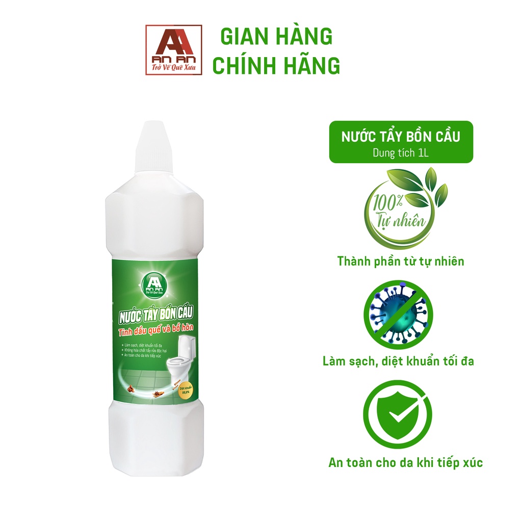 NƯỚC TẨY BỒN CẦU HỮU CƠ AN AN - QUẾ BỒ HÒN - 1L