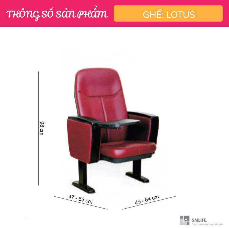 Ghế hội trường chân khoan cố định có bàn SMLIFE Lotus