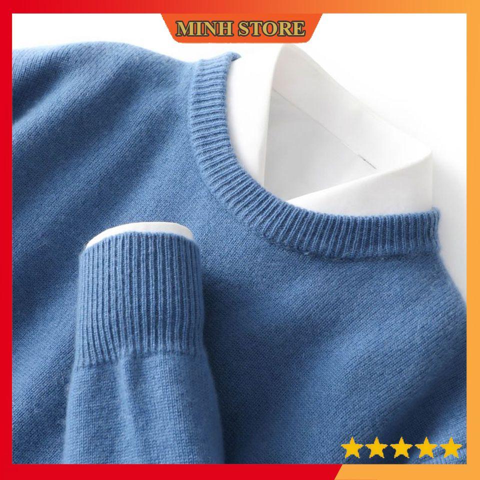 Áo len nam cổ tròn phong cách hàn quốc, Áo len nam phom rộng cao cấp AL03 - MINHSTORE