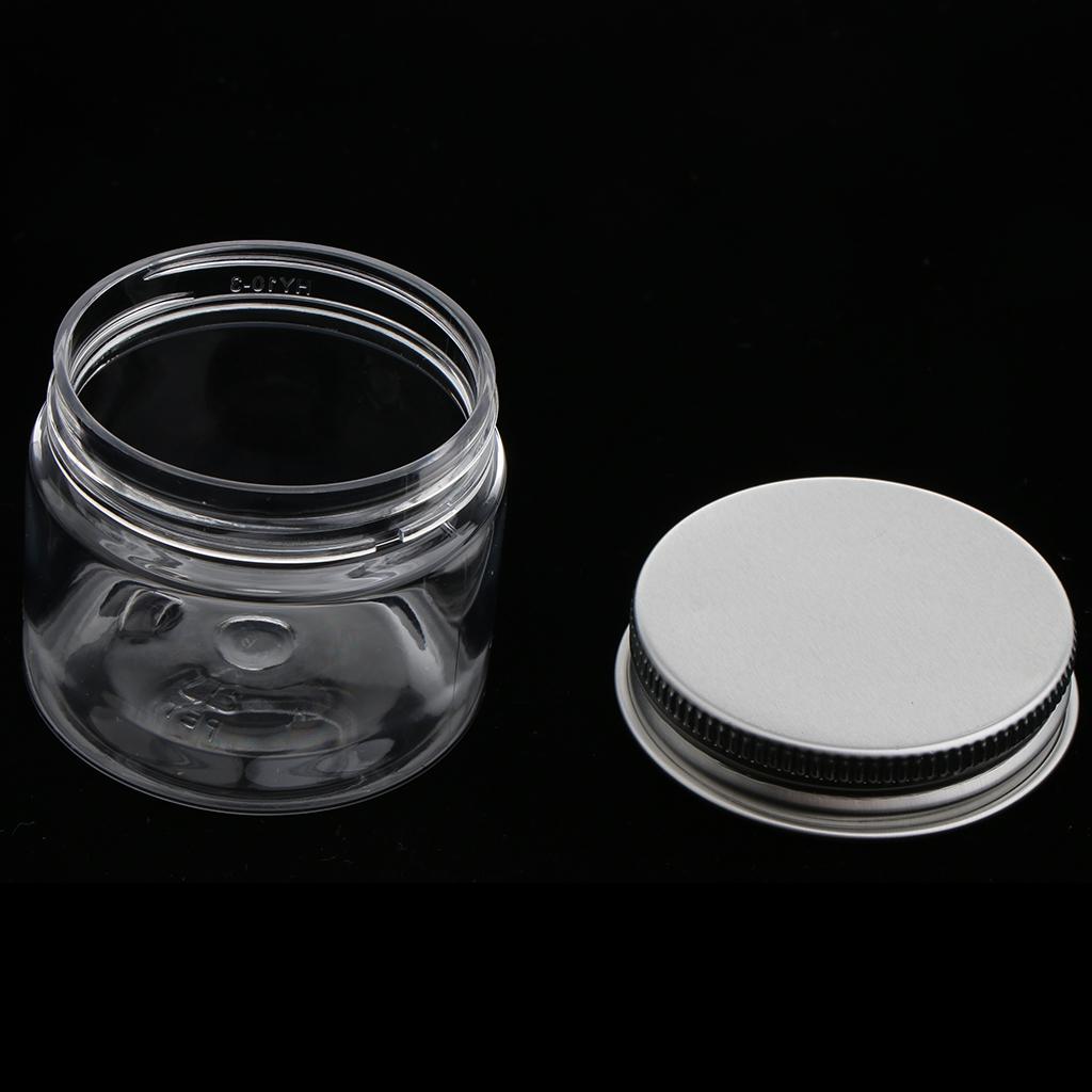 2x10pcs Empty Cosmetic Pots Lip Balm Container Jar Aluminum Cap Tins  50ml