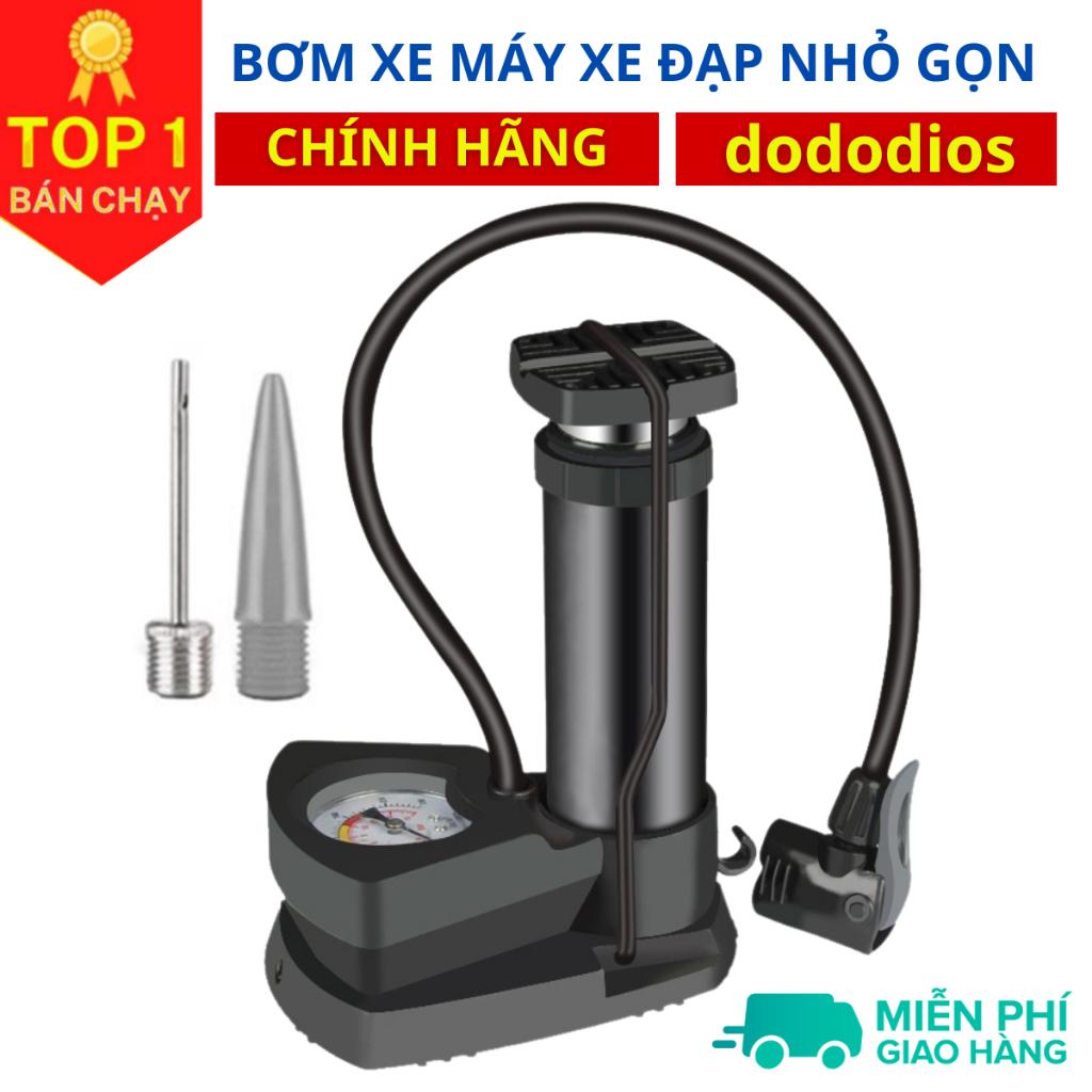 Bơm xe máy xe đạp nhỏ gọn dododios đầu van đa năng