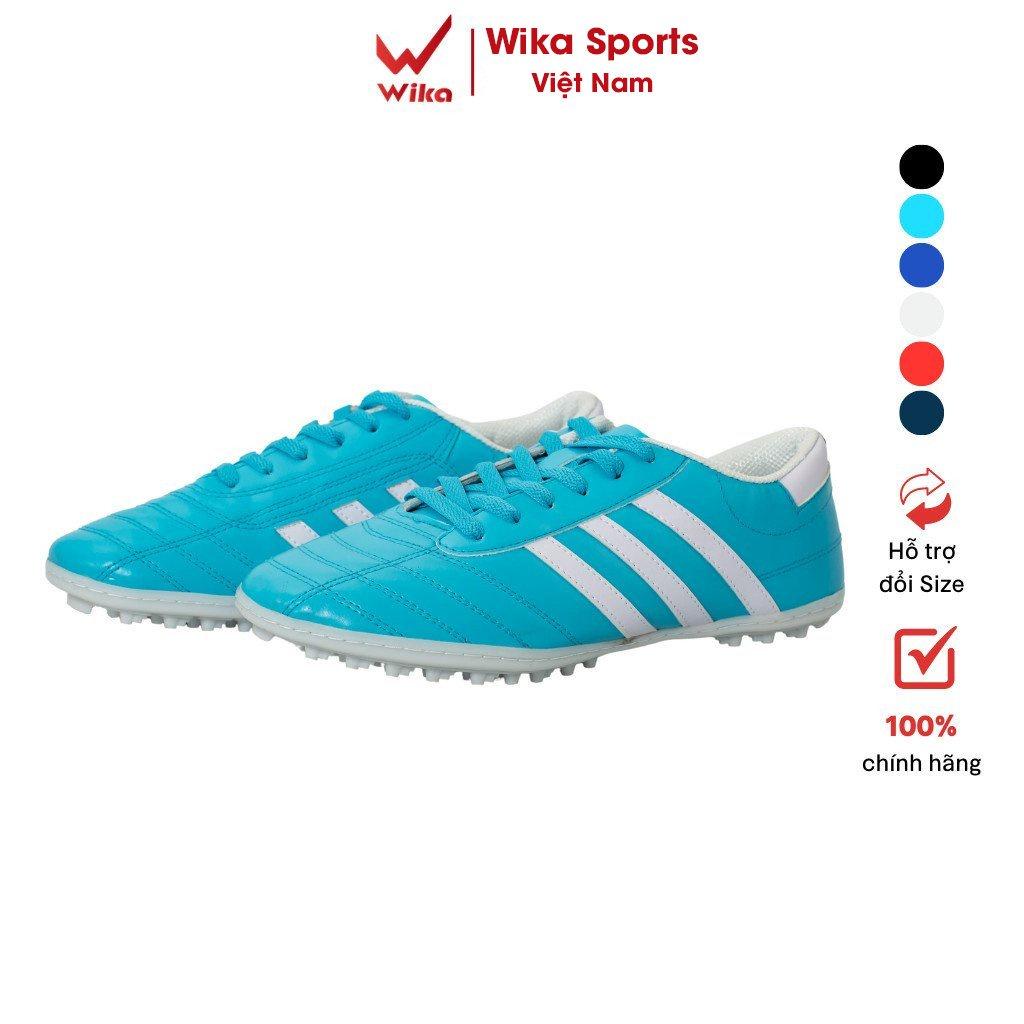 Free Ship -Giày đá bóng nam 3 sọc ct3 chính hãng Wika dành cho sân cỏ nhân tạo, chất liệu da PU chống thấm đã khâu