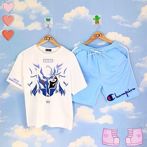 Set đồ bộ Quần Shorts Lửng Kẻ 3 Sọc Quần Ulzzang Ống Rộng Quần Đùi Kẻ Sọc