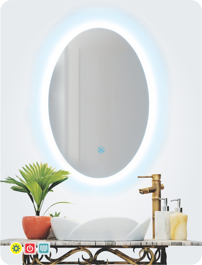 Gương đèn Oval cảm ứng cao cấp Hoàng Thiện GD 7370-8