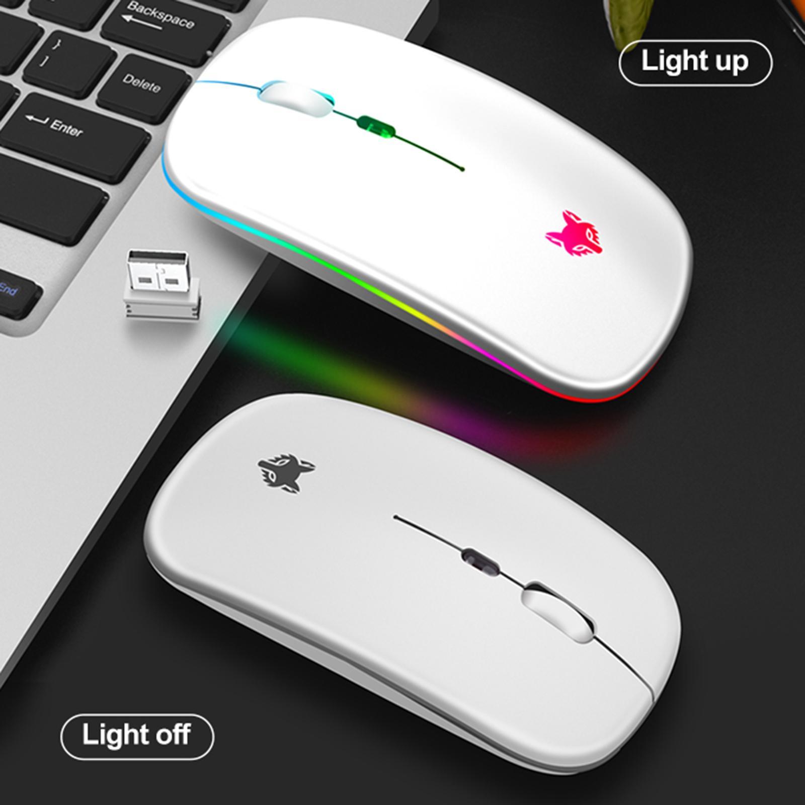 Tachiuwa LED Wireless Mouse Laptop PC 2.4G Mute Mice Gaming with Receiver