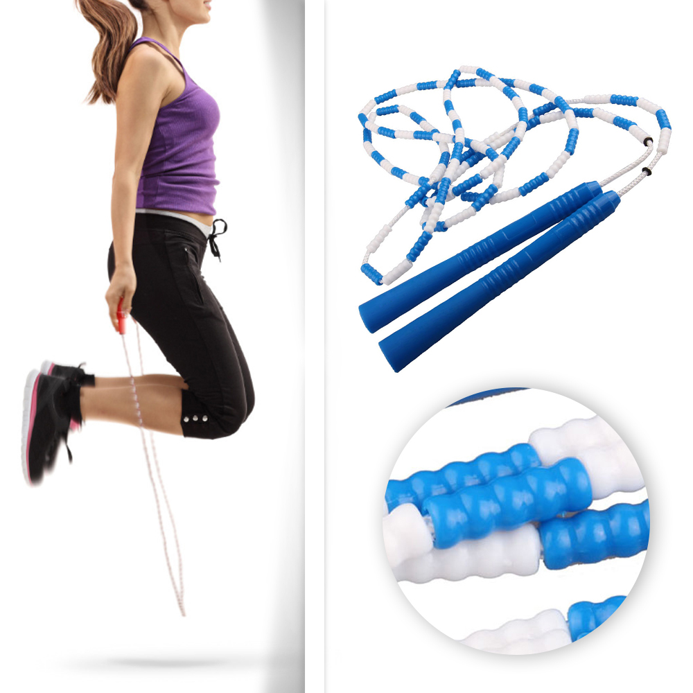 Dây nhảy thể dục có thể điều chỉnh Được làm bằng hạt PVC và dây nylon bền