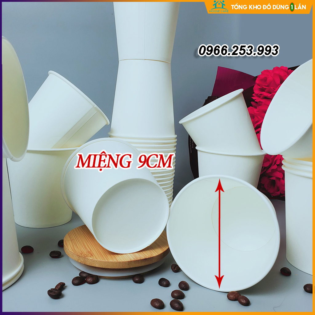 Set 50 Cốc giấy 390ml hàn quốc cao cấp size 13OZ hàng cao cấp xuất khẩu Hàn Quốc