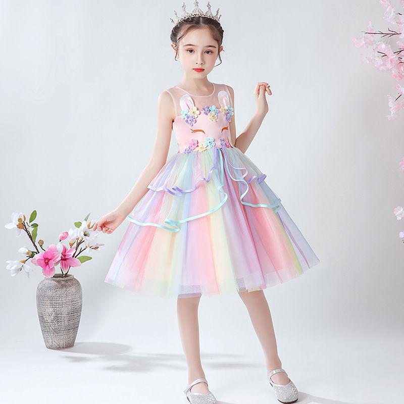 DIYIWEI Váy công chúa cho bé gái Váy váy mùa hè cho bé gái siêu xinh xắn