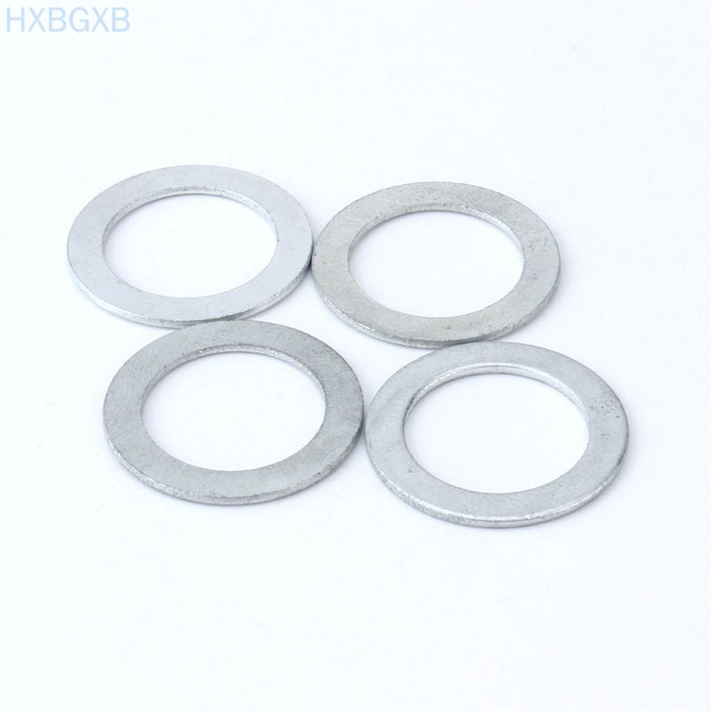 8PCS Bicycle Pedal Metal Steel Round Silver Gasket Manual Accessories for Road Folding Bike
