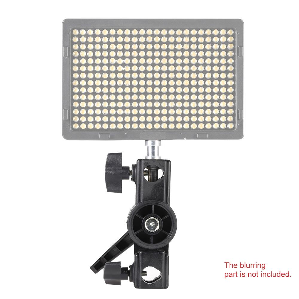 Swivel Adapter Speedlite Flash LED Light Stand Bracket Holder with 1/4" Screw Mount