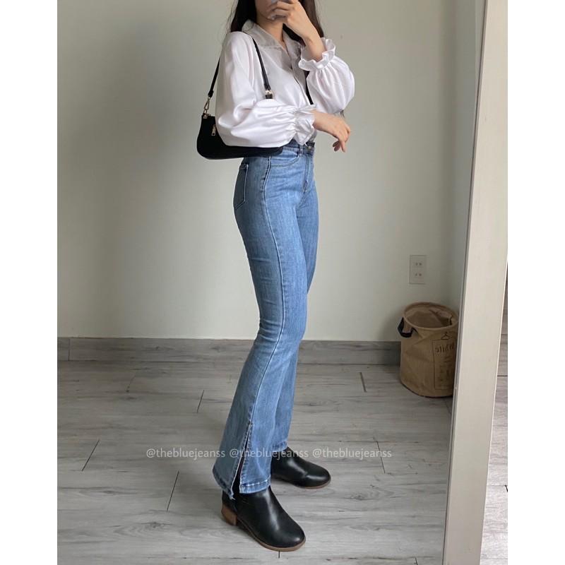 QUẦN JEANS ỐNG LOE VẢI CO GIÃN