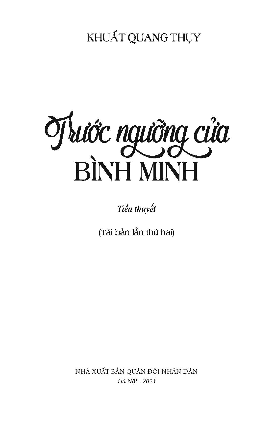Trước Ngưỡng Cửa Bình Minh