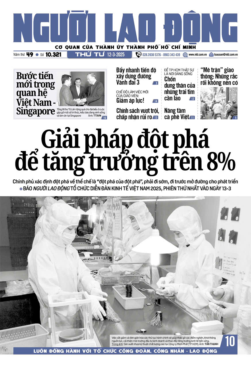 Báo Người Lao Động từ ngày 10-03-2025 đến 16-03-2025