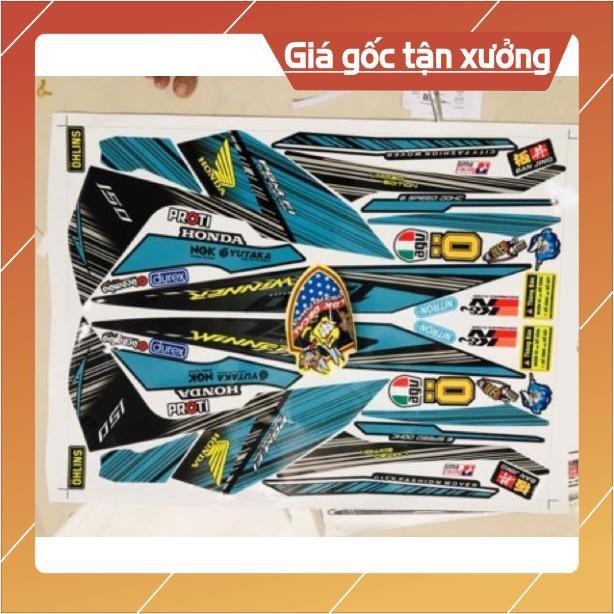 Tem rời Winner Sọc xanh đen 3 lớp ko bay màu