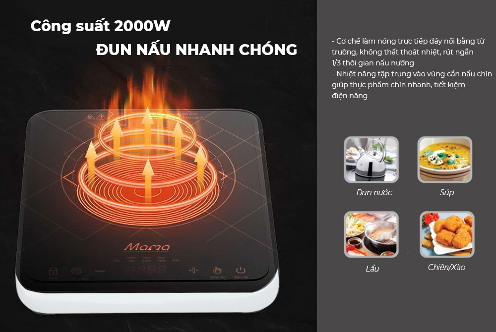 Bếp điện từ đơn Sunhouse mama SHD6860- Hàng chính hãng