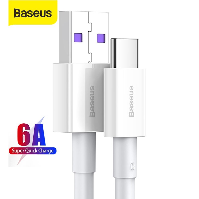 Cáp Sạc Nhanh Superior Series Type C 66W (6A/66W, 480Mbps, USB to Type-C, ABS+TPE, Fast Charging Data Cable ) - Hàng Chính Hãng Baseus