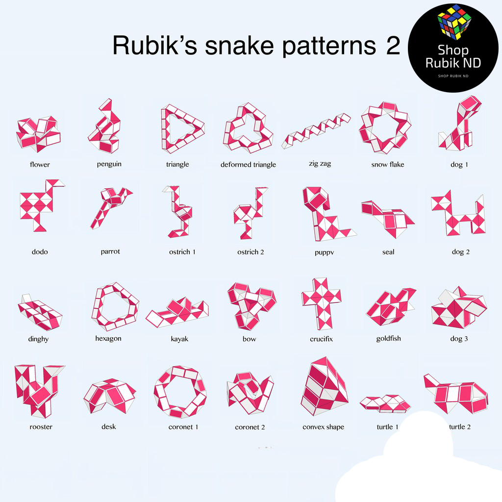 Rubik Magic Snake Twist Puzzle Rubik Biến Thể Cao Cấp - Nhiều Màu