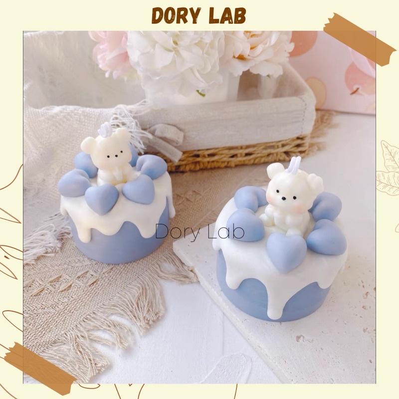 Nến Thơm Bánh Kem Sưeet Bear Xinh Xắn, Phụ Kiện Decor, Quà Tặng - Dory Lab