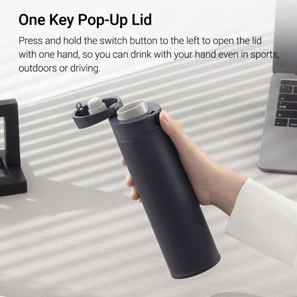 Xiaomi Bình Nước Giữ Nhiệt 6 Tiếng Bằng Thép Không Gỉ 316l Dung Tích 480ml